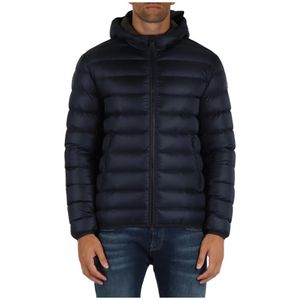 Colmar, Jassen, Heren, Blauw, M, Nylon, Gewatteerde Hoodiejas E-Concrete