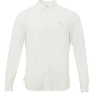 Armani Exchange, Overhemden, Heren, Wit, M, Katoen, Stijlvolle Casual Overhemden voor Mannen