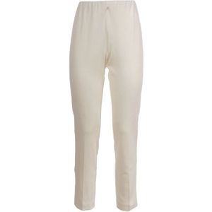 Le Tricot Perugia, Gebreide broek met elastische taille Beige, Dames, Maat:M