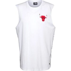 New Era, Tops, Heren, Wit, M, NBA Logo Mouwloos Shirt