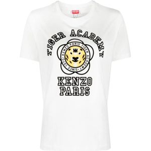 Kenzo, Witte Aw 23 Dames T-Shirt Wit, Dames, Maat:XS