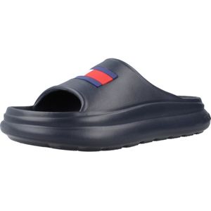 Tommy Hilfiger, Schoenen, Dames, Blauw, 36 EU, Slippers