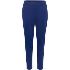 Kaffe, Broeken, Dames, Blauw, 2Xl, Blauwe Slim Fit Elastische Taille Broek