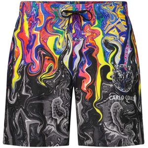 Carlo Colucci, Badkleding, Heren, Veelkleurig, M, Kleurrijke zwembroek voor watersport