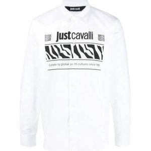 Just Cavalli, Overhemden, Heren, Wit, S, Wit Overhemd