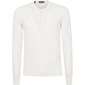 Tom Ford, T-Shirts Wit, Heren, Maat:L