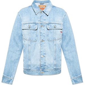 Diesel, Jassen, Heren, Blauw, M, Katoen, ‘D-Barcy’ spijkerjas