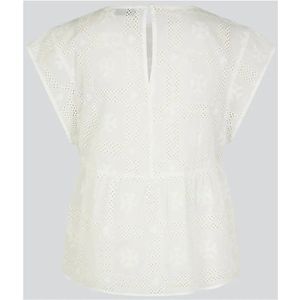 Modström, Blouses & Shirts, Dames, Wit, XS, Katoen, Witte Broderie Anglaise Hollyn Top