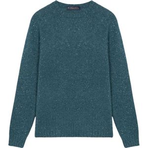 Brooks Brothers, Teal gekleurde Wol-Nylon-Alpaca-Blend Trui Groen, Dames, Maat:L