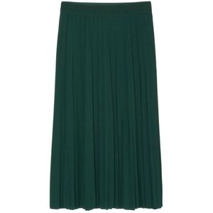 Marc O'Polo, Rokken, Dames, Groen, M, Polyester, Jersey geplooide rok uitlopend