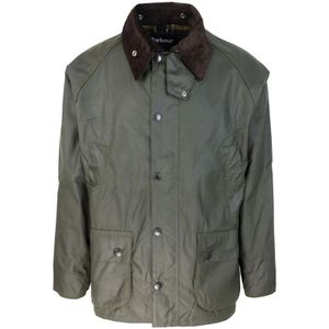 Barbour, Jassen, Heren, Groen, S, Katoen, Groene Korte Rijjas