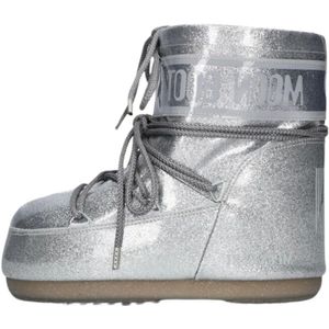 Moon Boot, Schoenen, Dames, Grijs, 36 EU, Glitter Low Icon Snowboots