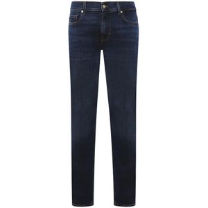 7 For All Mankind, Jeans, Heren, Blauw, W33, Denim, Heren Paxtyn Stretch Tek Timeless