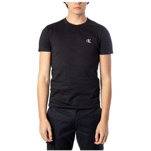 Calvin Klein Jeans, Tops, Heren, Zwart, L, Heren Print T-shirt
