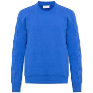 Off White, Sweatshirts & Hoodies, Heren, Blauw, XL, Katoen, Katoenen sweatshirt