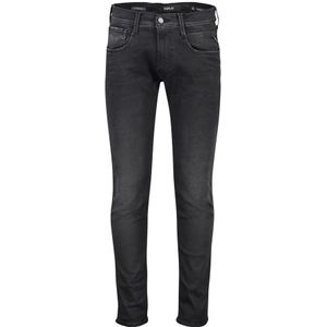 Replay, Zwarte Denim 5-Pocket Broek Zwart, Heren, Maat:W31 L34