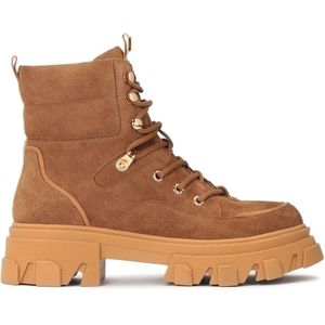 Kazar, Schoenen, Dames, Bruin, 36 EU, Militaire Stijl Dameslaarzen