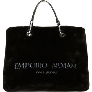 Emporio Armani, Dames Nero Tas - 52% Modacryl, 15% Polyester, 33% Acryl Zwart, Dames, Maat:ONE Size