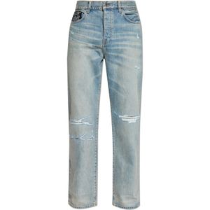 Amiri, Jeans, Heren, Blauw, W33, Katoen, Jeans met rechte pijpen