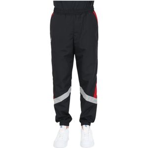 Australian, Zwarte broek met elastische taille en zoom Zwart, Heren, Maat:S