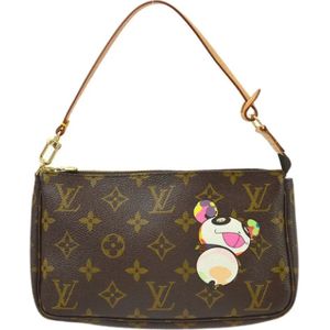 Louis Vuitton Vintage, Pre-owned, Dames, Bruin, ONE Size, Pre-owned Leather clutches