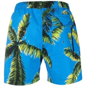 Blue Sky Inn, Badkleding, Heren, Blauw, S, Palmboom Zwemshorts Rood