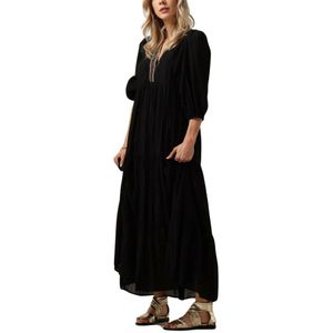 Nukus, Kleedjes, Dames, Zwart, S, Zwarte Maxi Jurk Sabrina Stijl