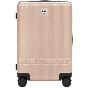 Karl Lagerfeld, Koffers, Dames, Beige, ONE Size, Iconische Chou Hard Trolley