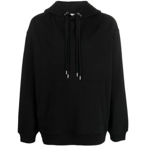 Dries Van Noten, Sweatshirts & Hoodies, Heren, Zwart, M, Katoen, Zwarte Haxel Hoodie Truien