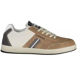 Carrera, Schoenen, Heren, Bruin, 45 EU, Polyester, Bruine Contrast Logo Sneaker