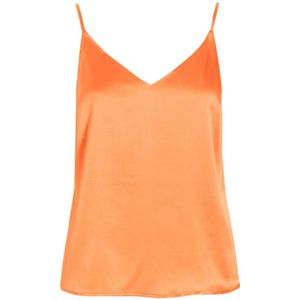 Dea Kudibal, Tops, Dames, Oranje, S, Mandarin Regular Fit Shirt