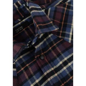 Butcher of Blue, Jassen, Heren, Paars, L, Paars Western Check Shirt