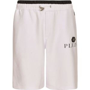 Philipp Plein, Korte broeken, Heren, Wit, L, Casual Shorts