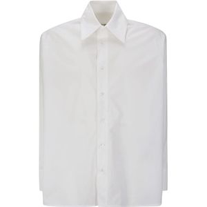 MM6 Maison Margiela, Overhemden, Heren, Wit, L, Lange mouwen shirt