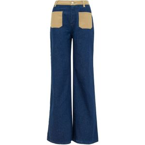 MVP wardrobe, Hyères Denim Pants Blauw, Dames, Maat:M