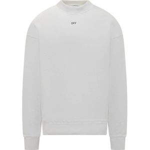 Off White, Sweatshirts & Hoodies, Heren, Wit, XS, Stamp Crewneck Sweatshirt