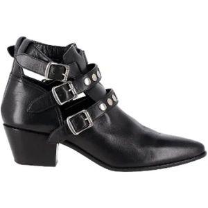 Yves Saint Laurent Vintage, Pre-owned, Dames, Zwart, 36 EU, Leer, Pre-owned Leather boots
