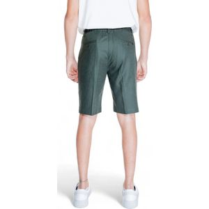 Antony Morato, Korte broeken, Heren, Groen, M, Linnen, Groene Linnenmix Rits Shorts voor Mannen