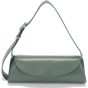 Jil Sander, Handtas Klassiek Zwart Leer Groen, Dames, Maat:ONE Size