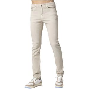 Karl Lagerfeld, Jeans, Heren, Beige, W40, Katoen, Beige Slim Fit Jeans