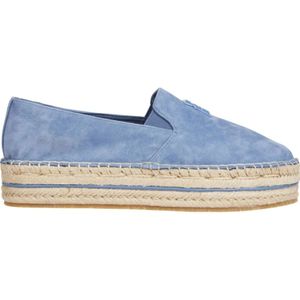 Tommy Hilfiger, Schoenen, Dames, Blauw, 39 EU, Katoen, Flatform espadrille