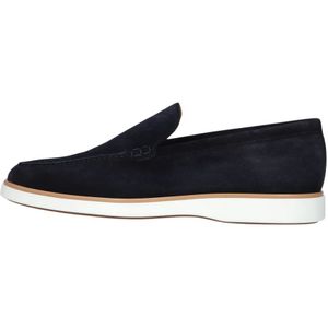 Magnanni, Schoenen, Heren, Blauw, 44 EU, Suède, Blauwe Suède Loafer 25117