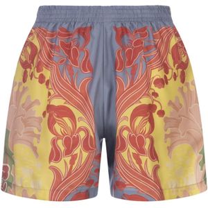 Etro, Badkleding, Dames, Veelkleurig, L, Multikleur Zomer Print Zijden Shorts