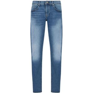 Armani, Jeans, Heren, Blauw, W29, Katoen, Slim-fit Jeans