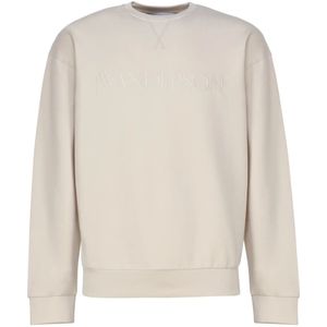 JW Anderson, Beige Katoenen Truien Beige, Heren, Maat:S