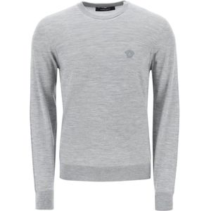 Versace, Sweatshirts & Hoodies, Heren, Grijs, M, Stijlvolle Sweatshirts voor Dagelijks Comfort
