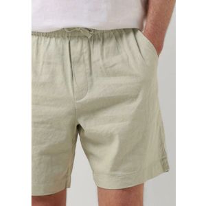 Woodbird, Korte broeken, Heren, Groen, S, Linnen, Linnen Shorts voor Zomer