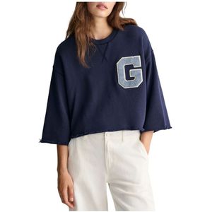 Gant, Sweatshirts & Hoodies, Dames, Blauw, S, Katoen, Sweatshirts Hoodies