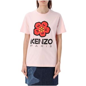 Kenzo, Tops, Dames, Roze, XS, Katoen, T-Shirts