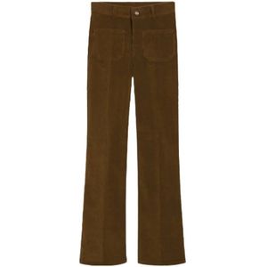 Vanessa Bruno, Corduroy Bootcut Broek Bruin, Dames, Maat:M